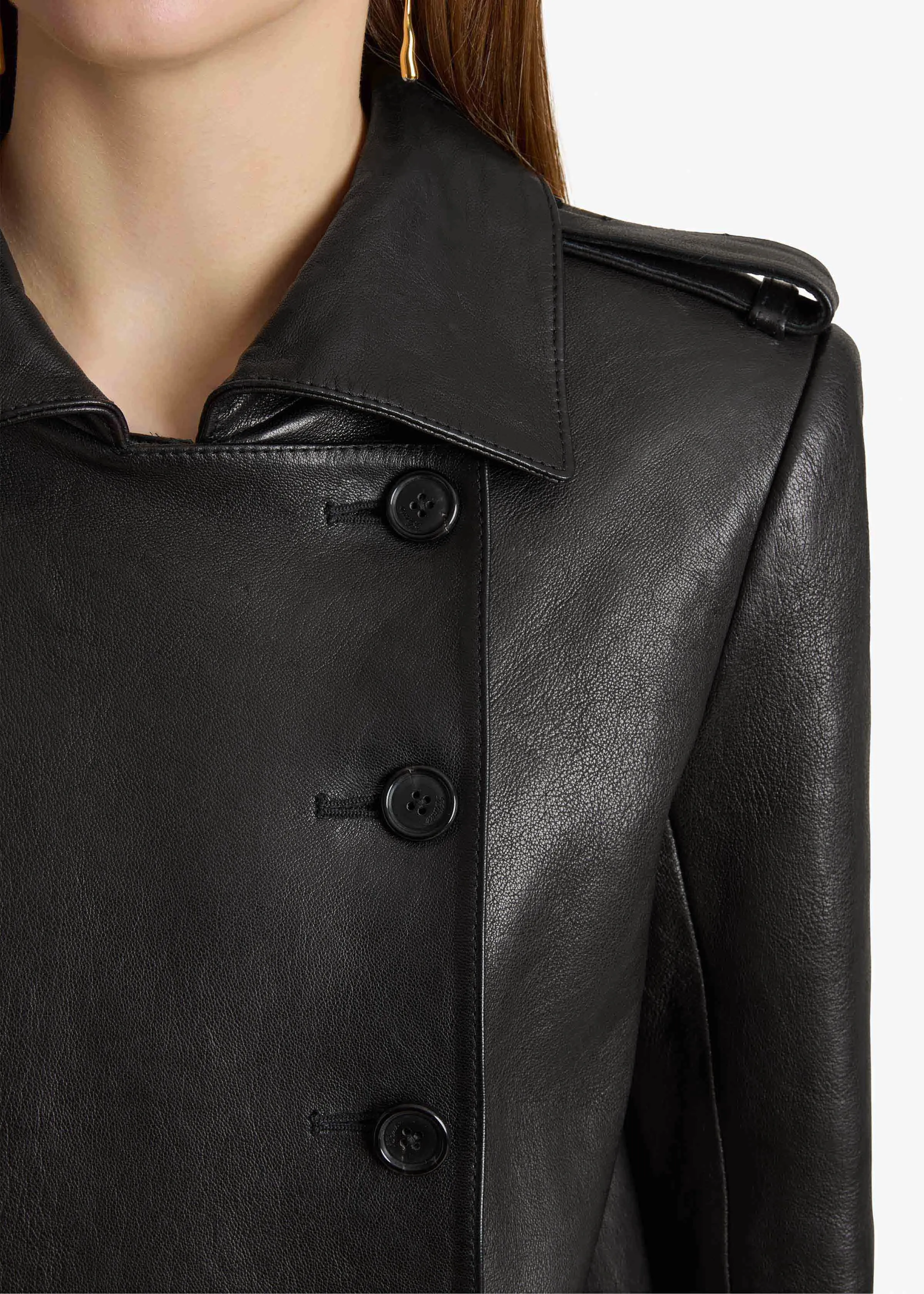 Marllo Jacket in Black Leather