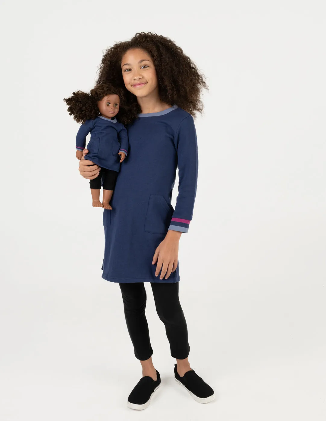 Matching Girl & Doll Sweatshirt Tunic Dress