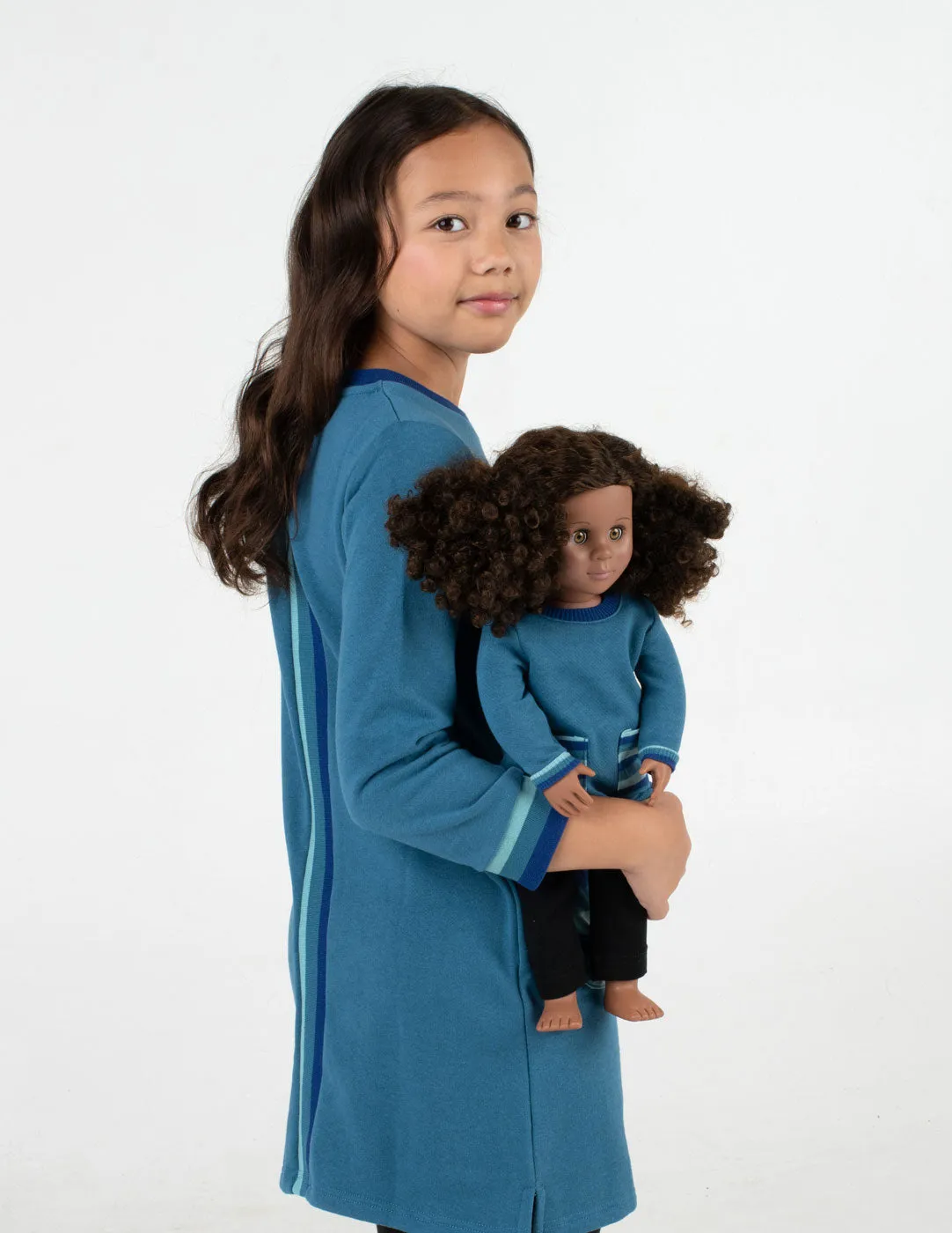 Matching Girl & Doll Sweatshirt Tunic Dress