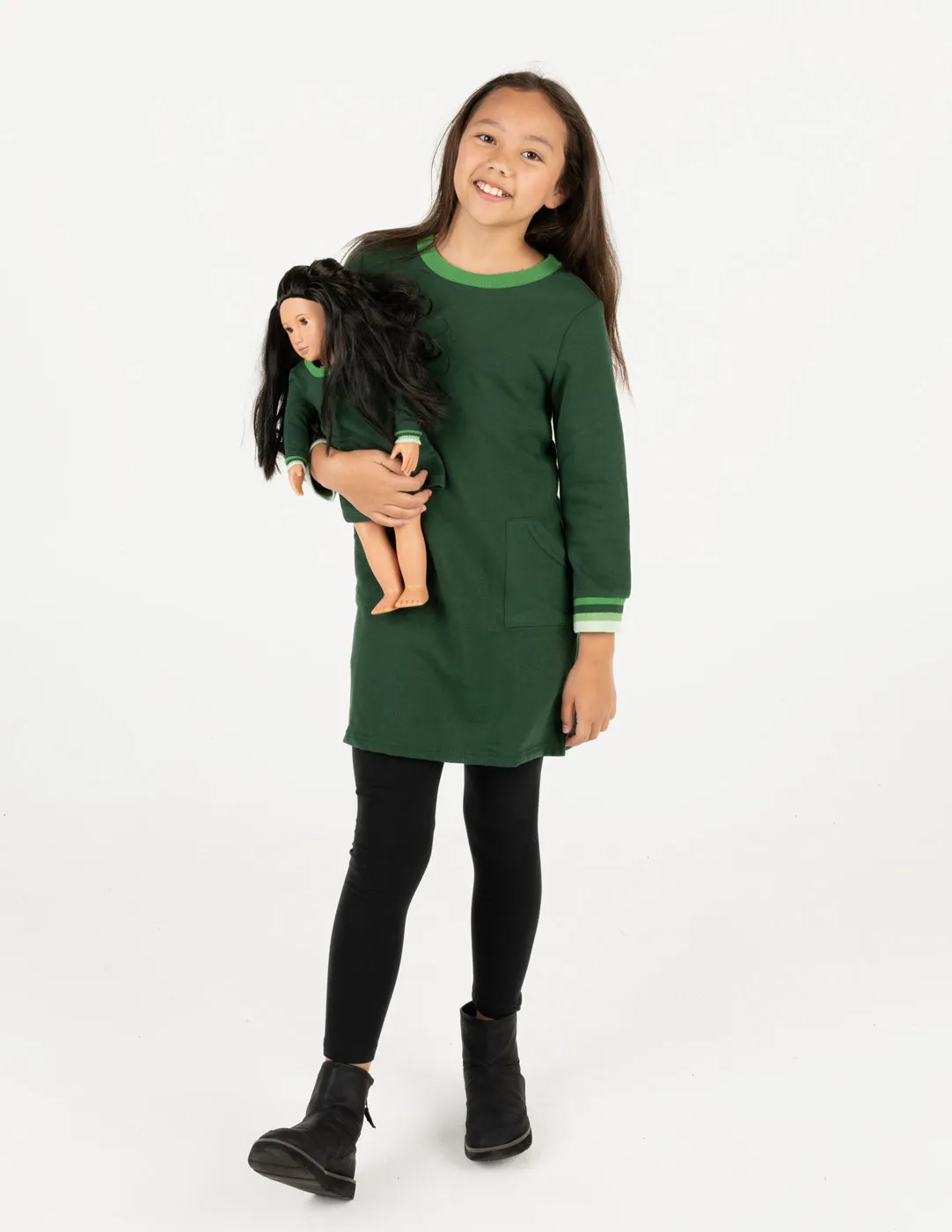Matching Girl & Doll Sweatshirt Tunic Dress
