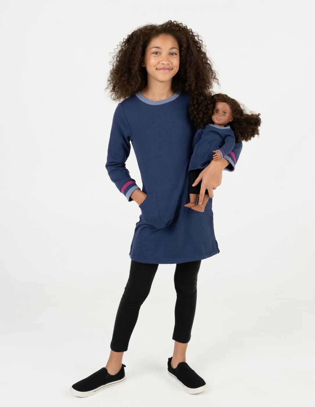 Matching Girl & Doll Sweatshirt Tunic Dress