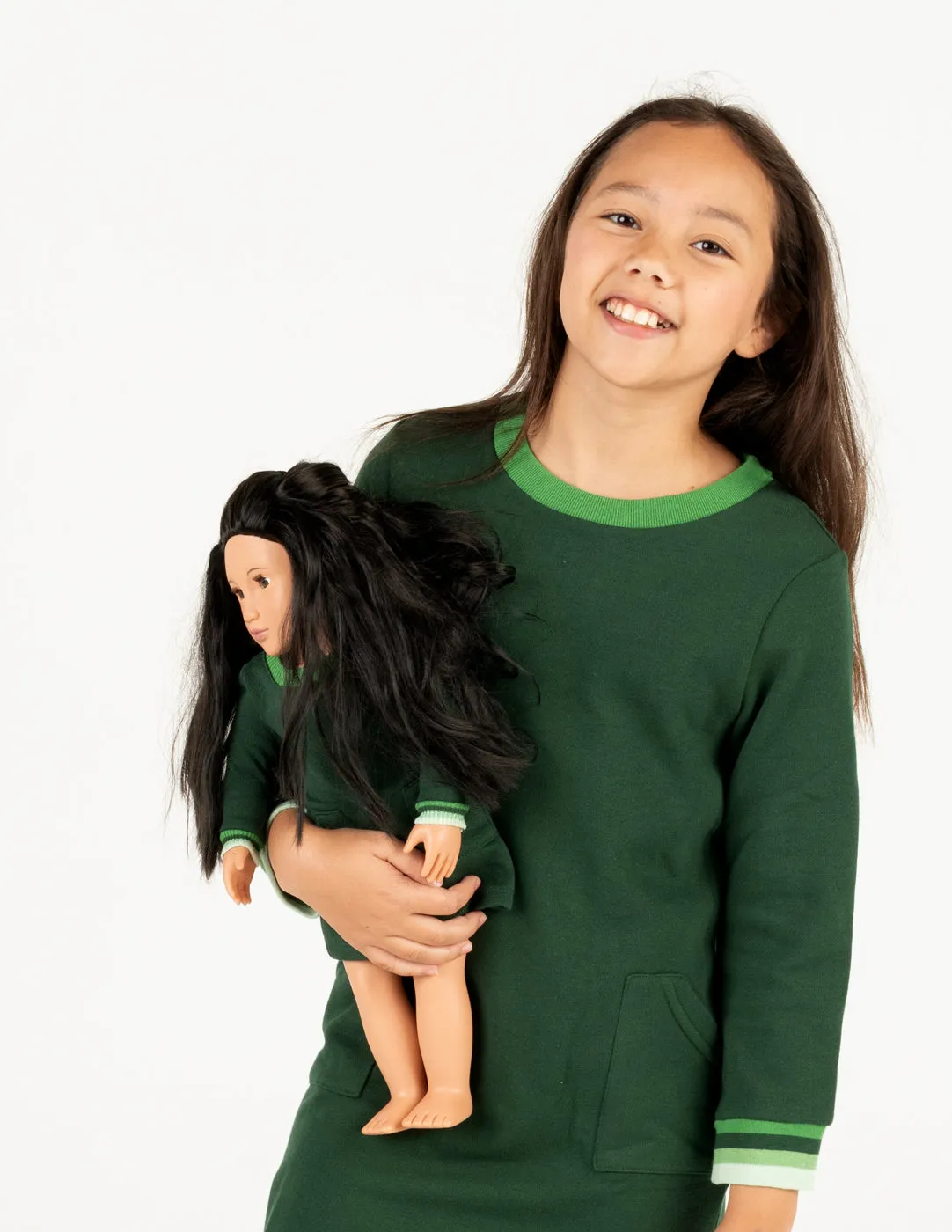 Matching Girl & Doll Sweatshirt Tunic Dress