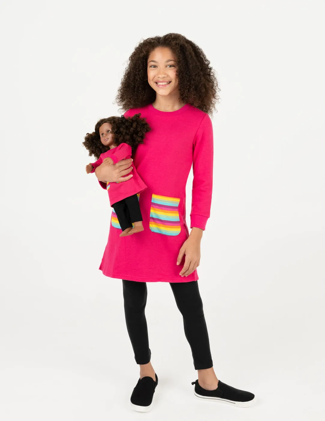 Matching Girl & Doll Sweatshirt Tunic Dress