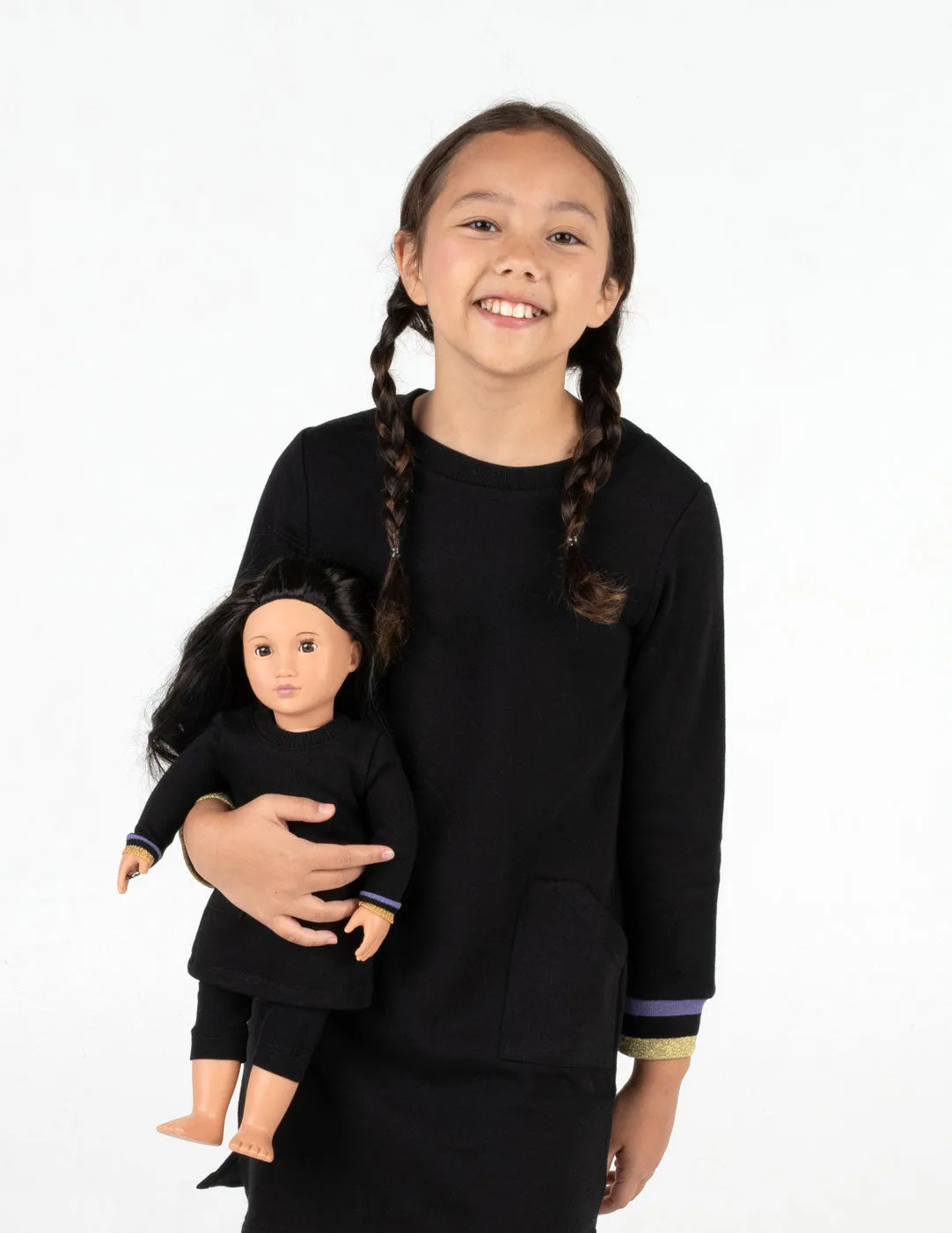 Matching Girl & Doll Sweatshirt Tunic Dress