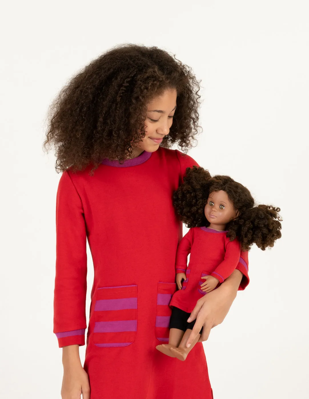 Matching Girl & Doll Sweatshirt Tunic Dress