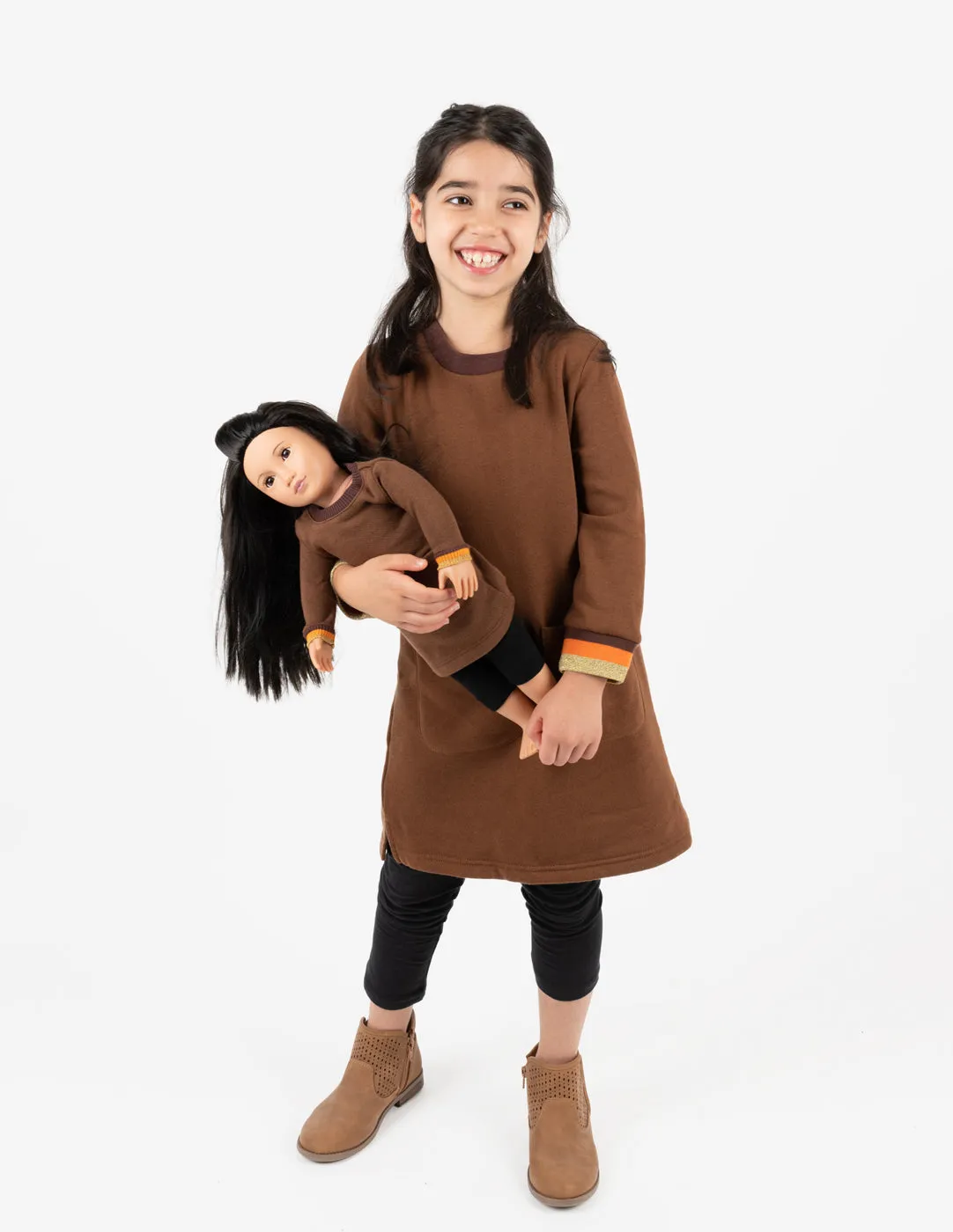 Matching Girl & Doll Sweatshirt Tunic Dress