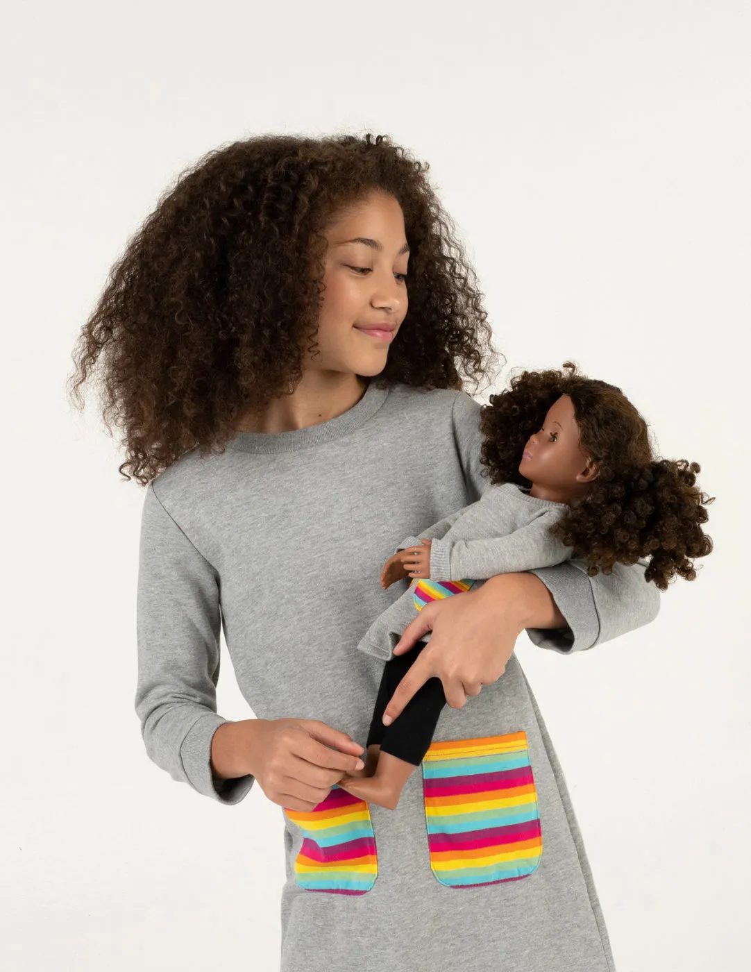 Matching Girl & Doll Sweatshirt Tunic Dress