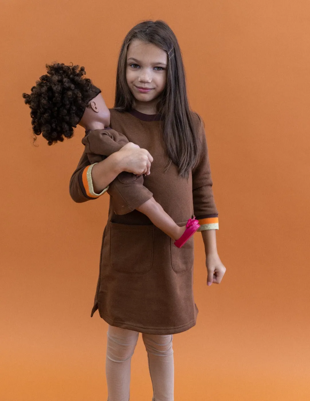 Matching Girl & Doll Sweatshirt Tunic Dress