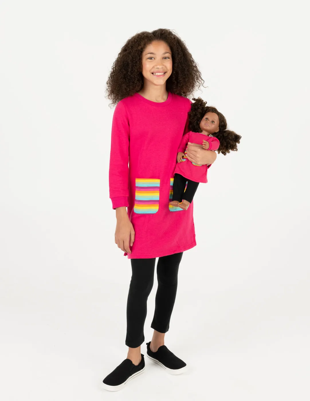 Matching Girl & Doll Sweatshirt Tunic Dress