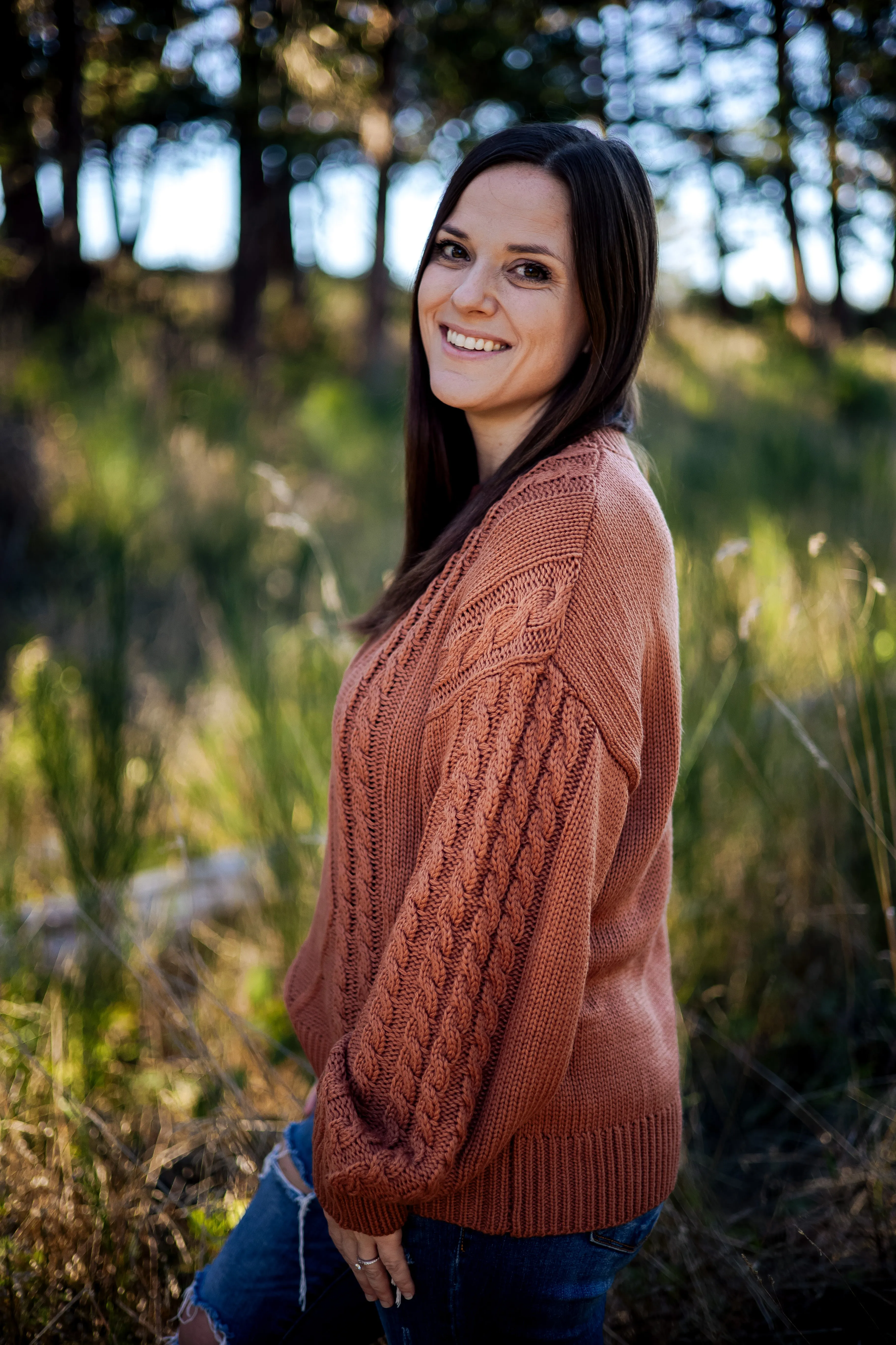 Megan Cable Knit Sweater (Camel)
