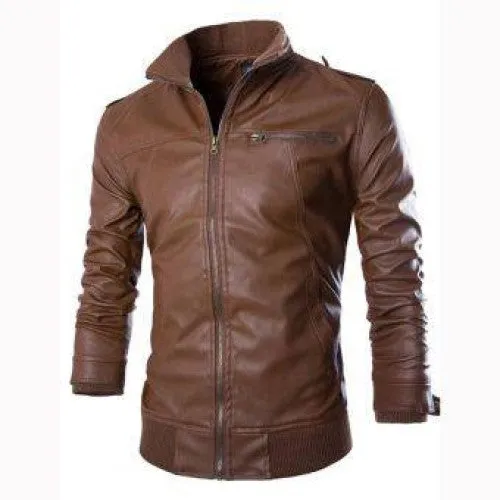 Men Faux Leather Jacket B666