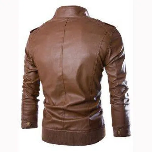 Men Faux Leather Jacket B666