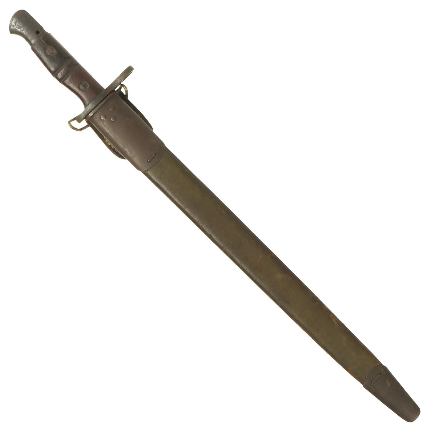 Original U.S. WWI M1917 Enfield Rifle Bayonet by Remington with 1st Pattern Maxim Scabbard by Jewell