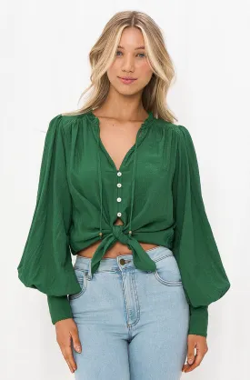 Panama Forrest Green Blouse