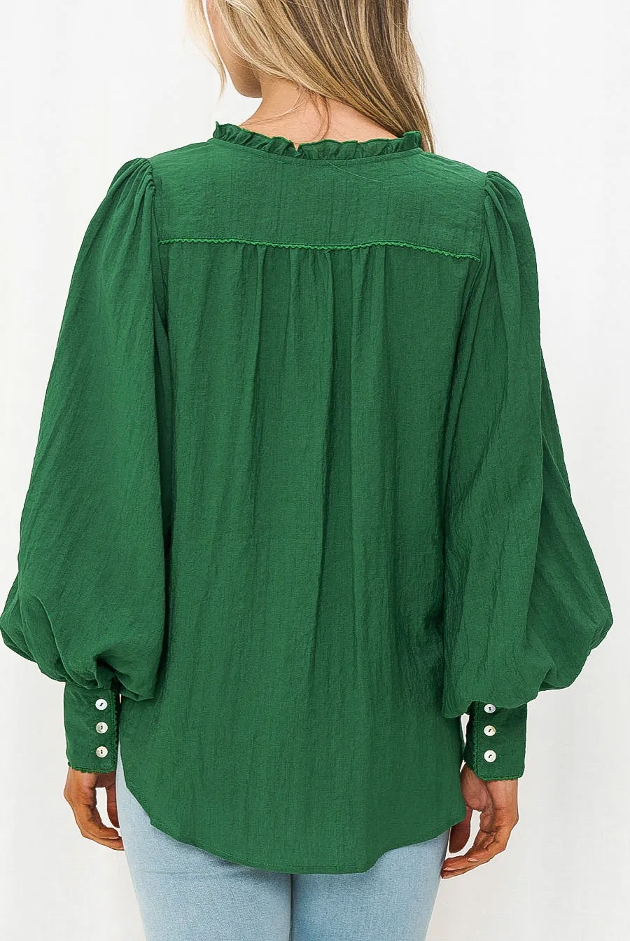 Panama Forrest Green Blouse
