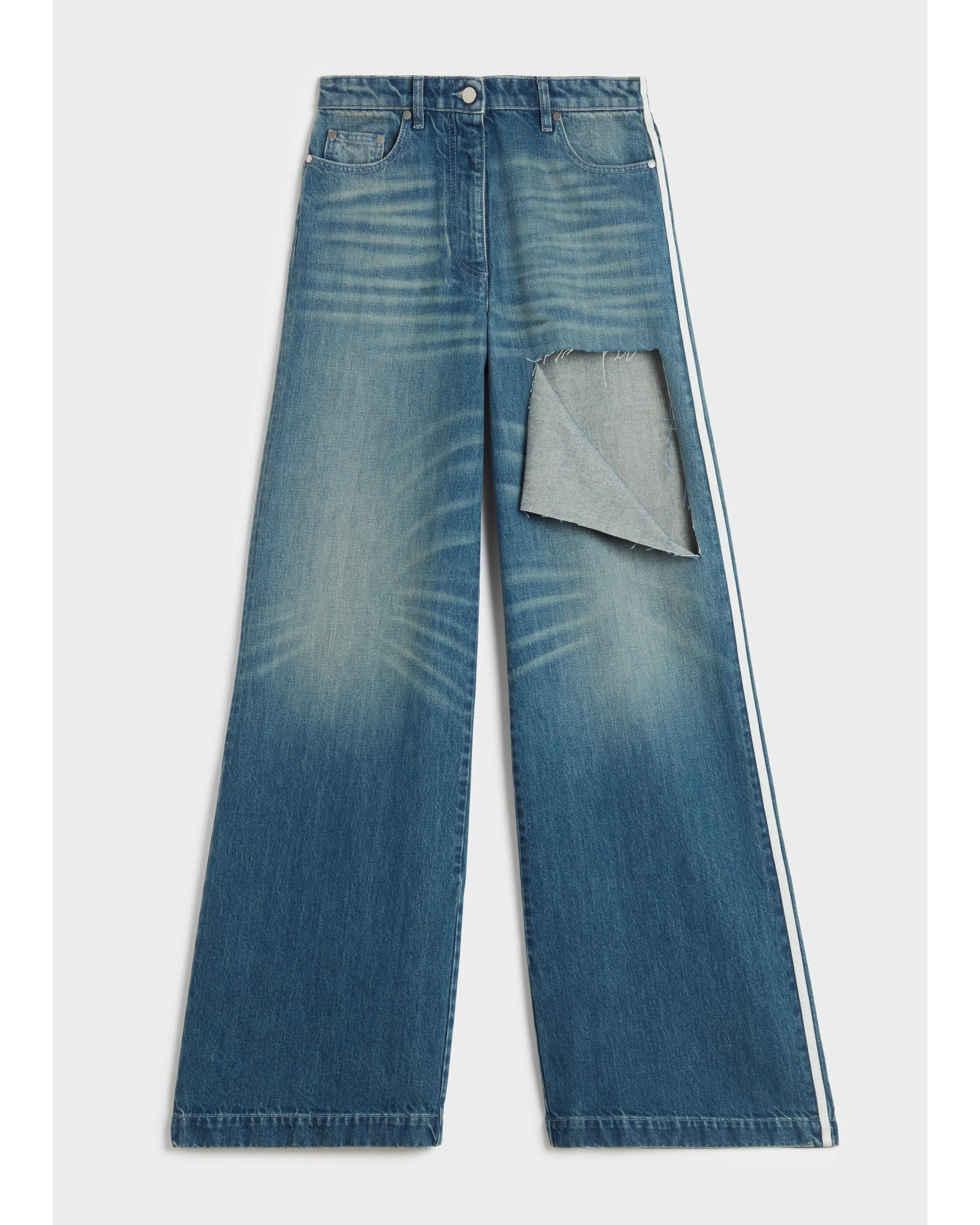 PD RIPPED STRAIGHT LEG JEANS
