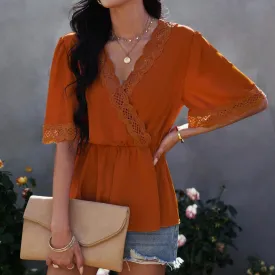 Peplum Butterfly Sleeve Top