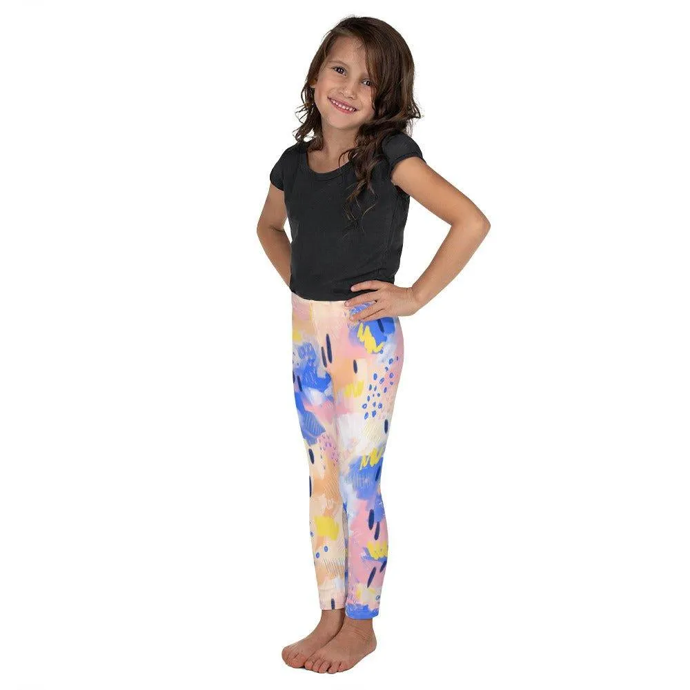 Purple and Pink Abstract Kid's Leggings