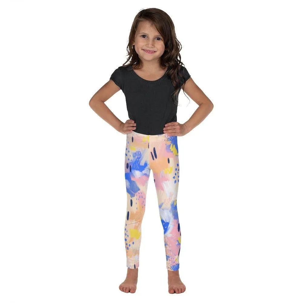 Purple and Pink Abstract Kid's Leggings