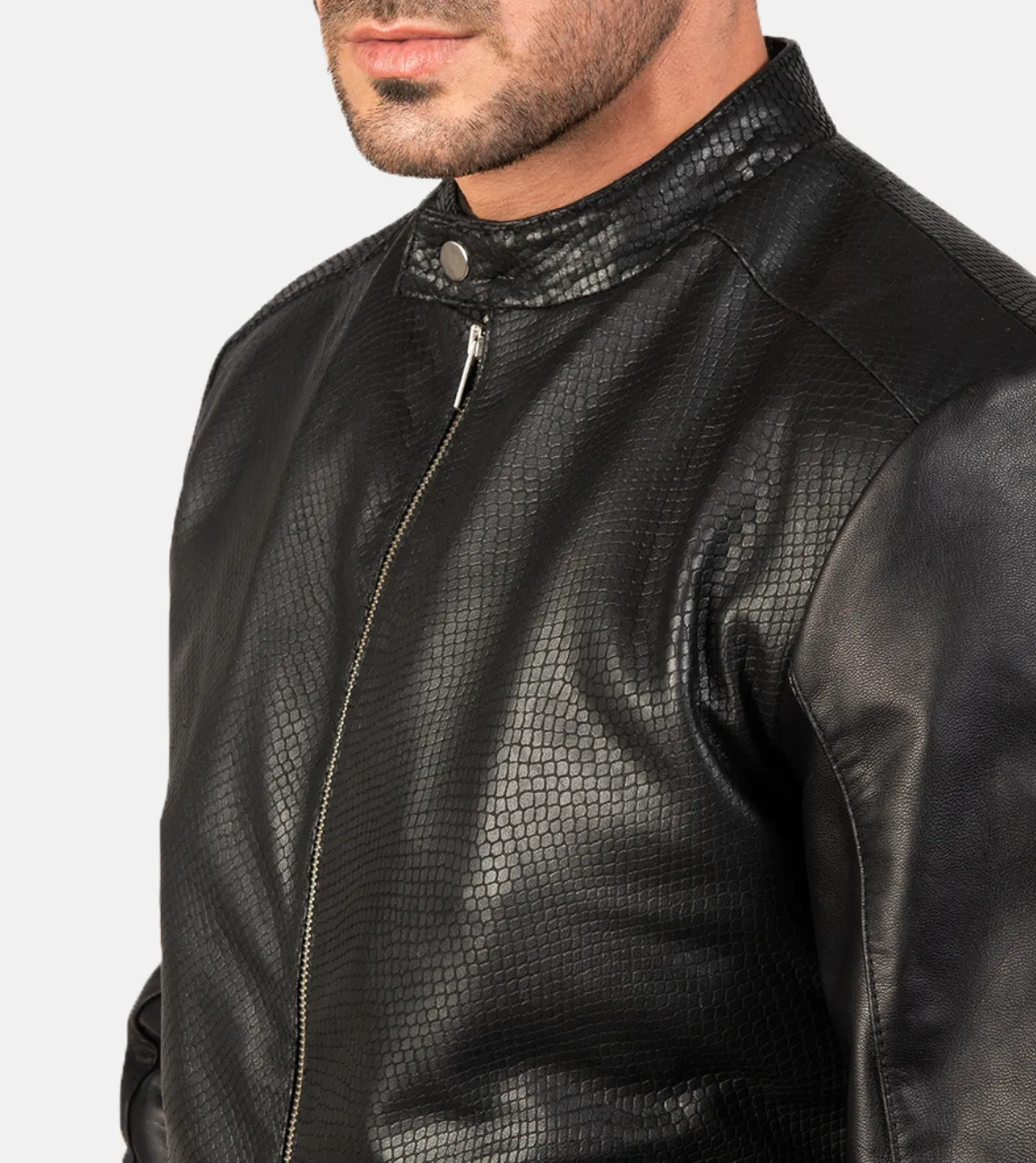 Rocher Percé Men's Leather Bomber Jacket