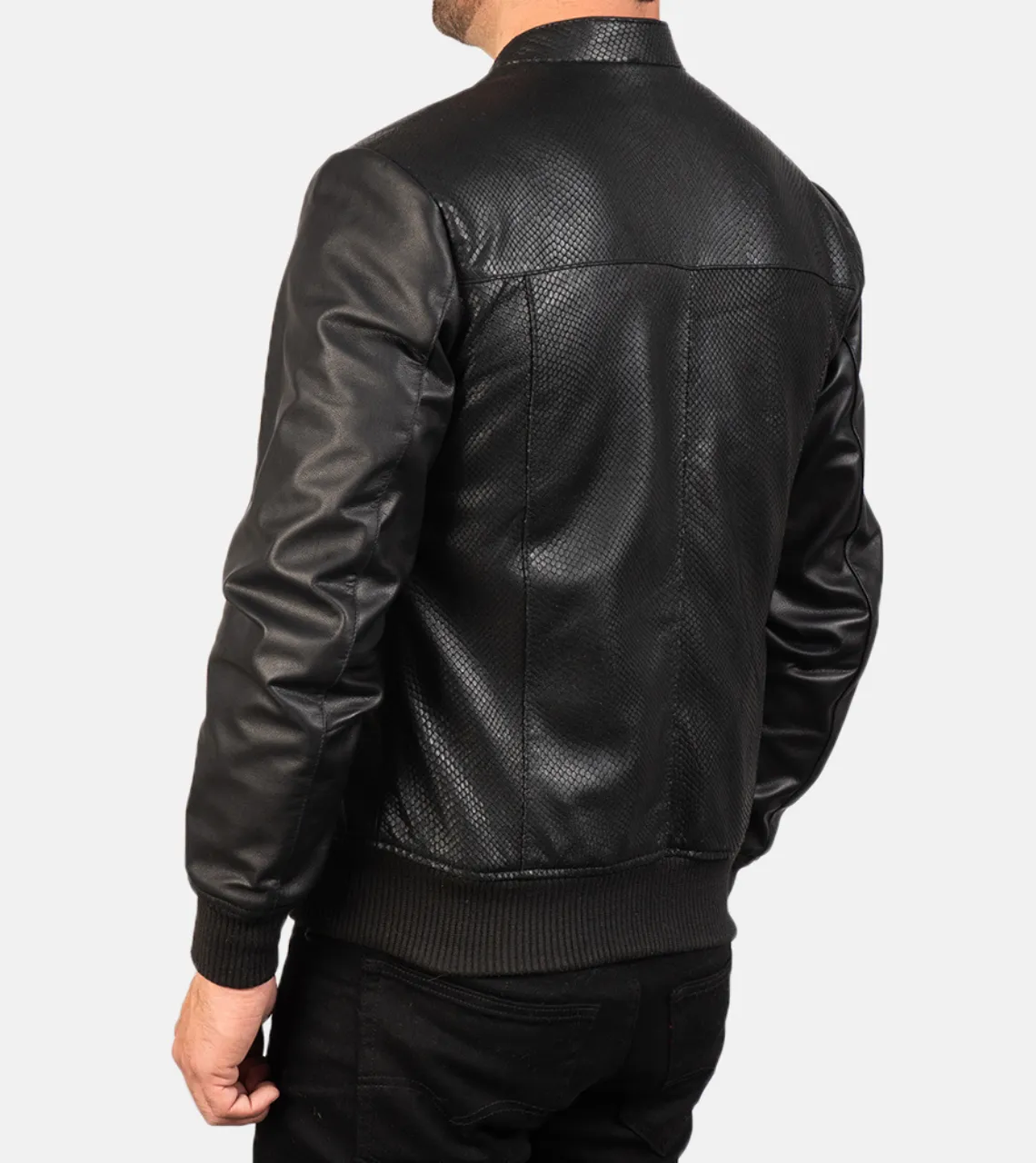 Rocher Percé Men's Leather Bomber Jacket