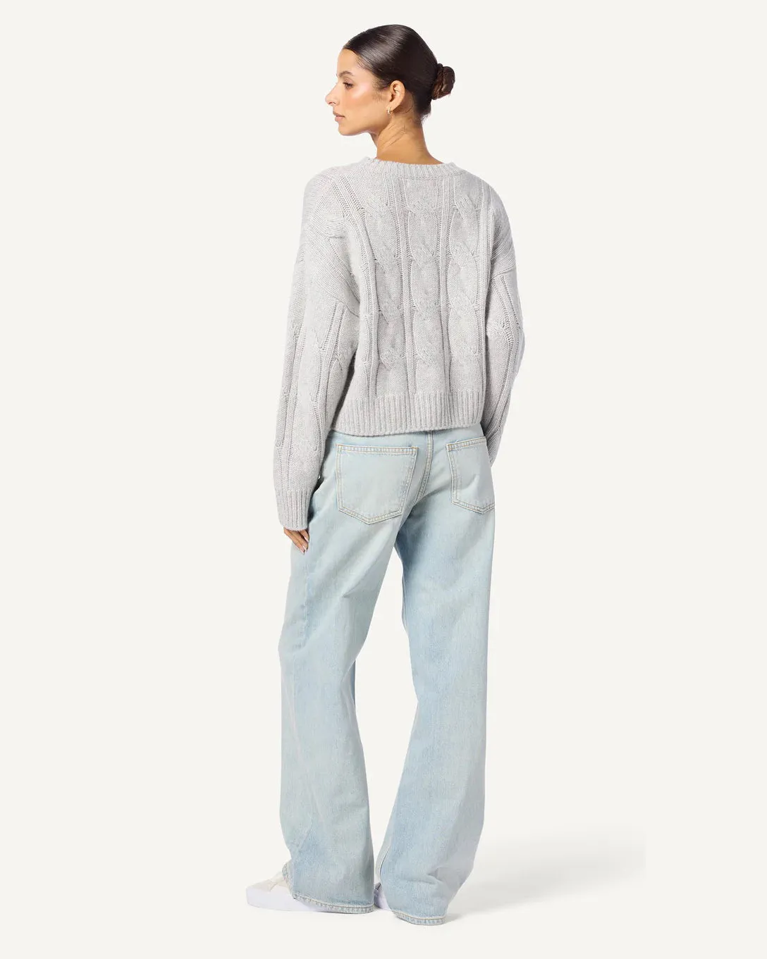 Sablyn Tristan Crewneck Pullover Foggy
