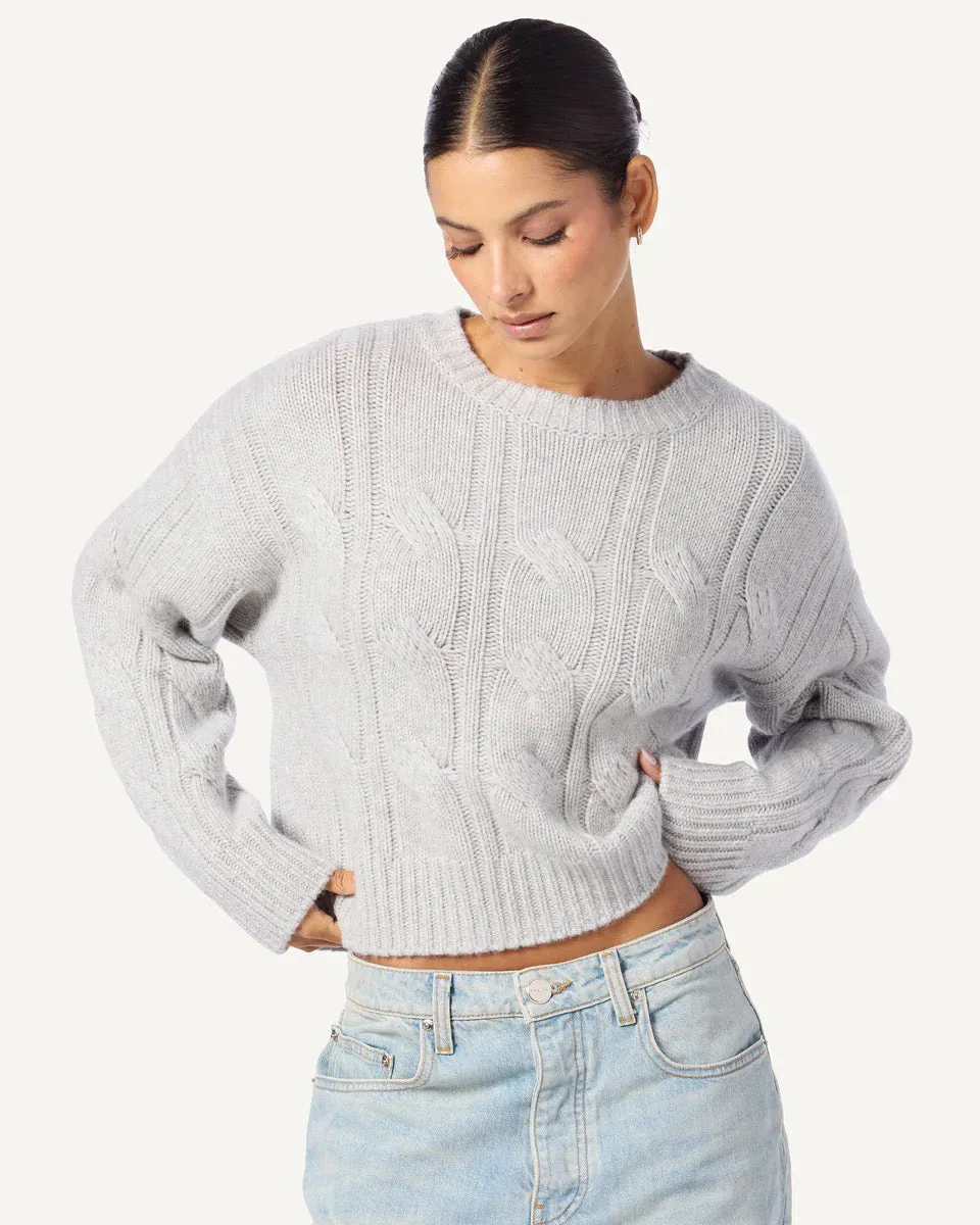 Sablyn Tristan Crewneck Pullover Foggy