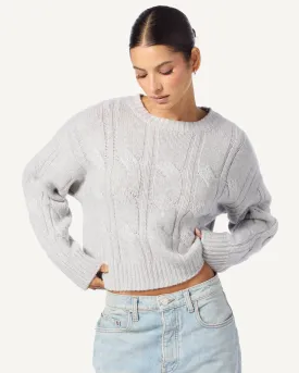 Sablyn Tristan Crewneck Pullover Foggy