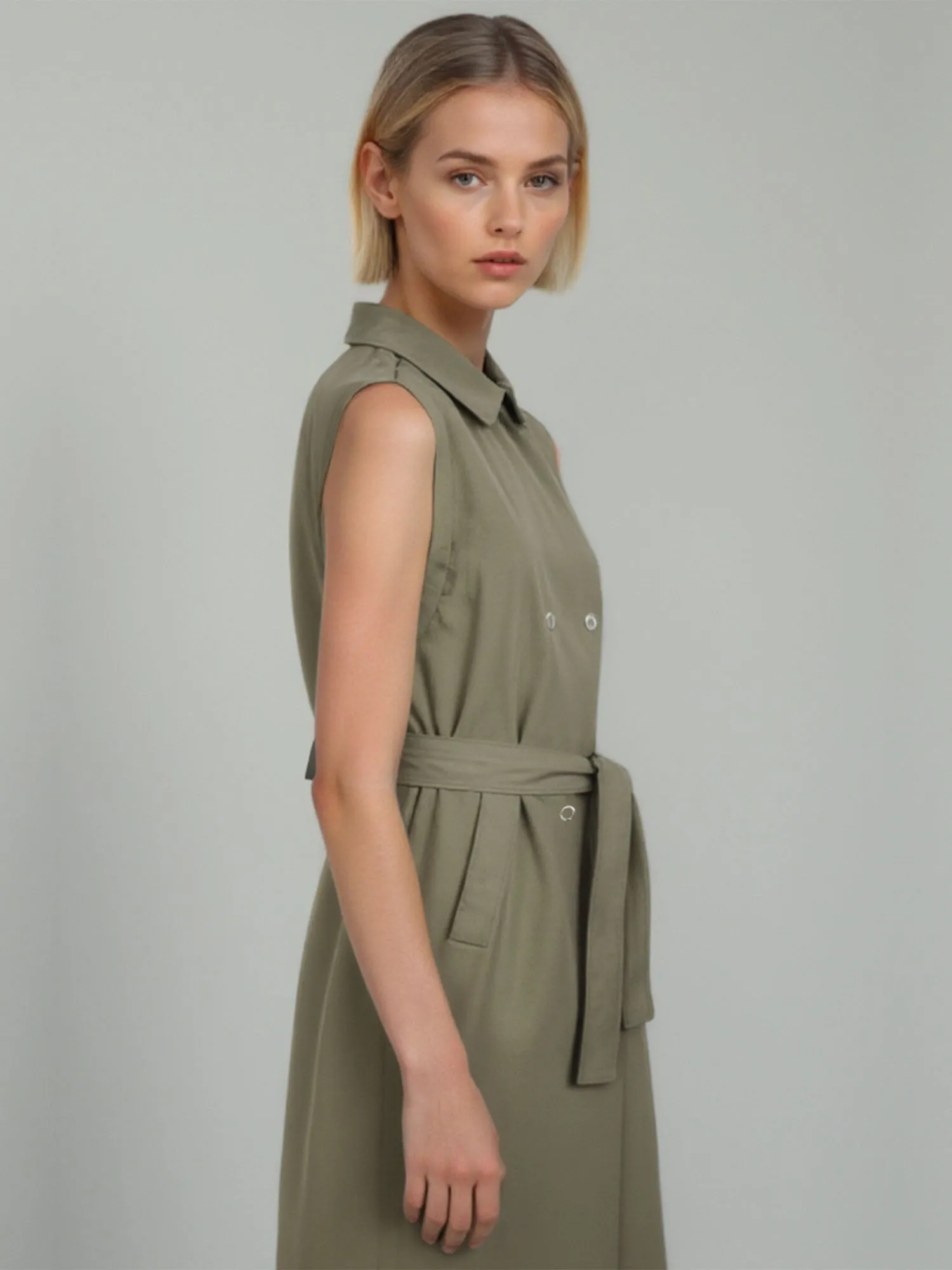 Sleeveless Trench Jacket