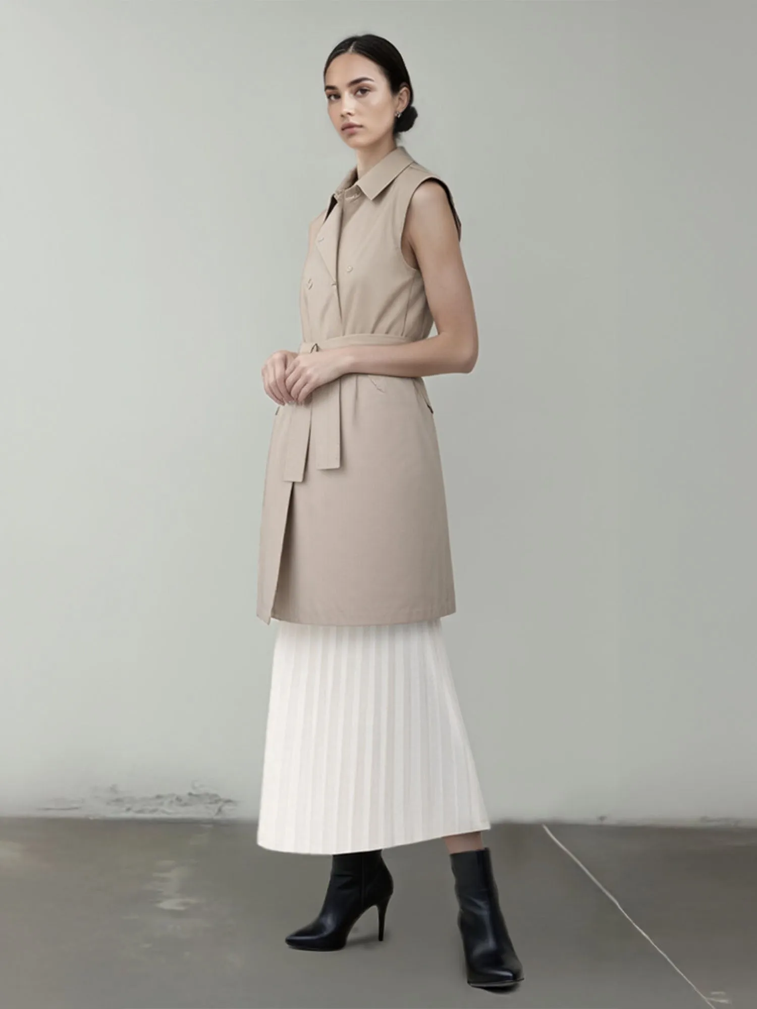 Sleeveless Trench Jacket