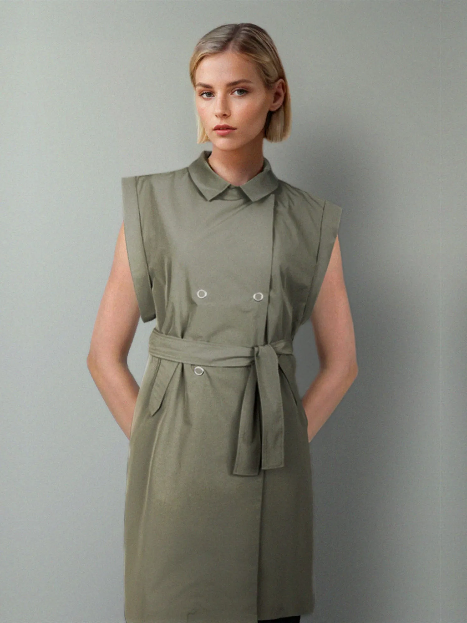 Sleeveless Trench Jacket