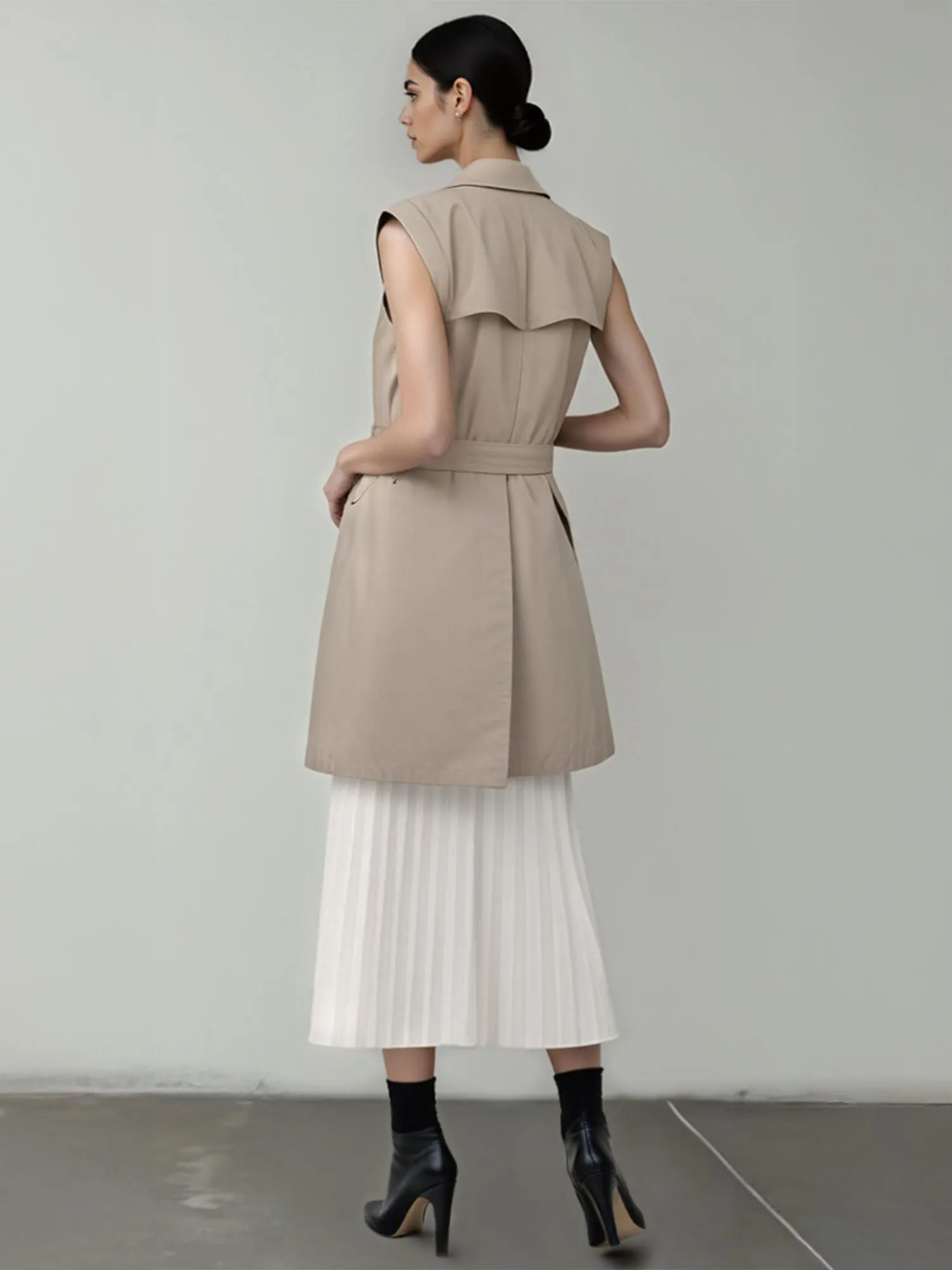 Sleeveless Trench Jacket