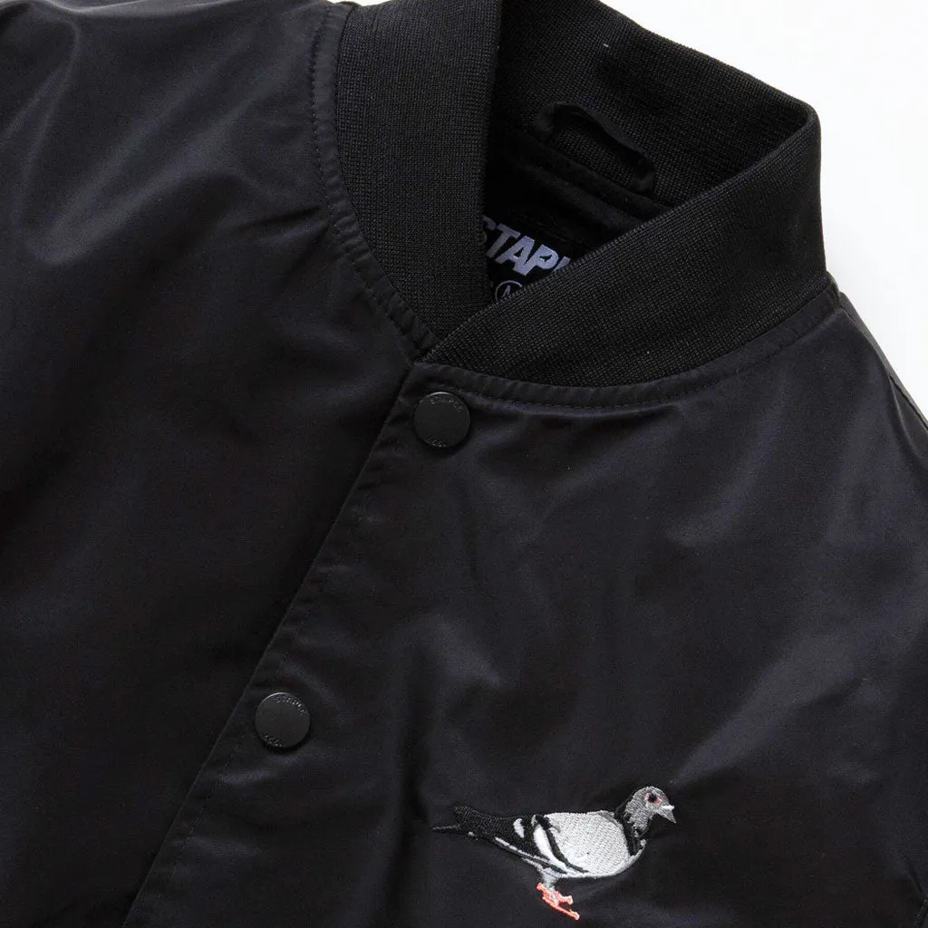Staple Pigeon Pigeon Logo Bomber Jacket Black