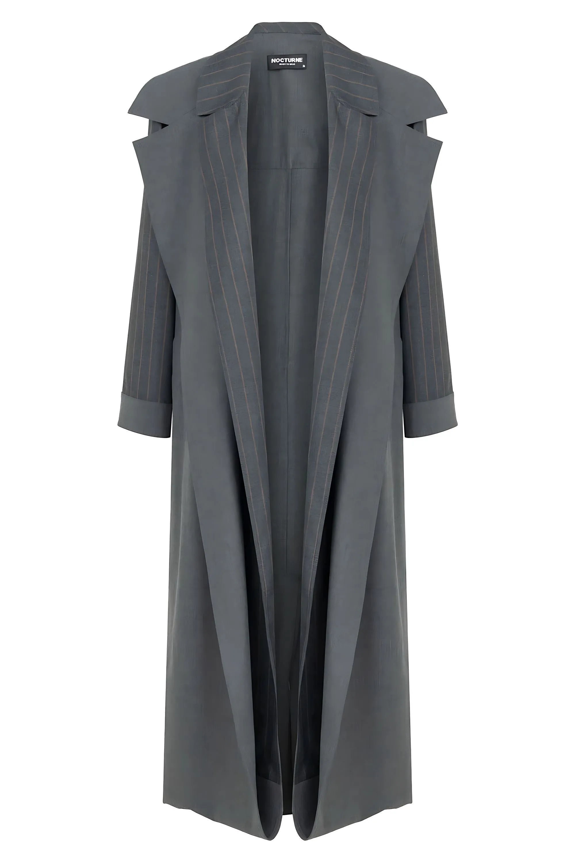 Striped Double Breasted Trench Coat