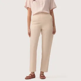 Tapered Trousers With Gartered Waist