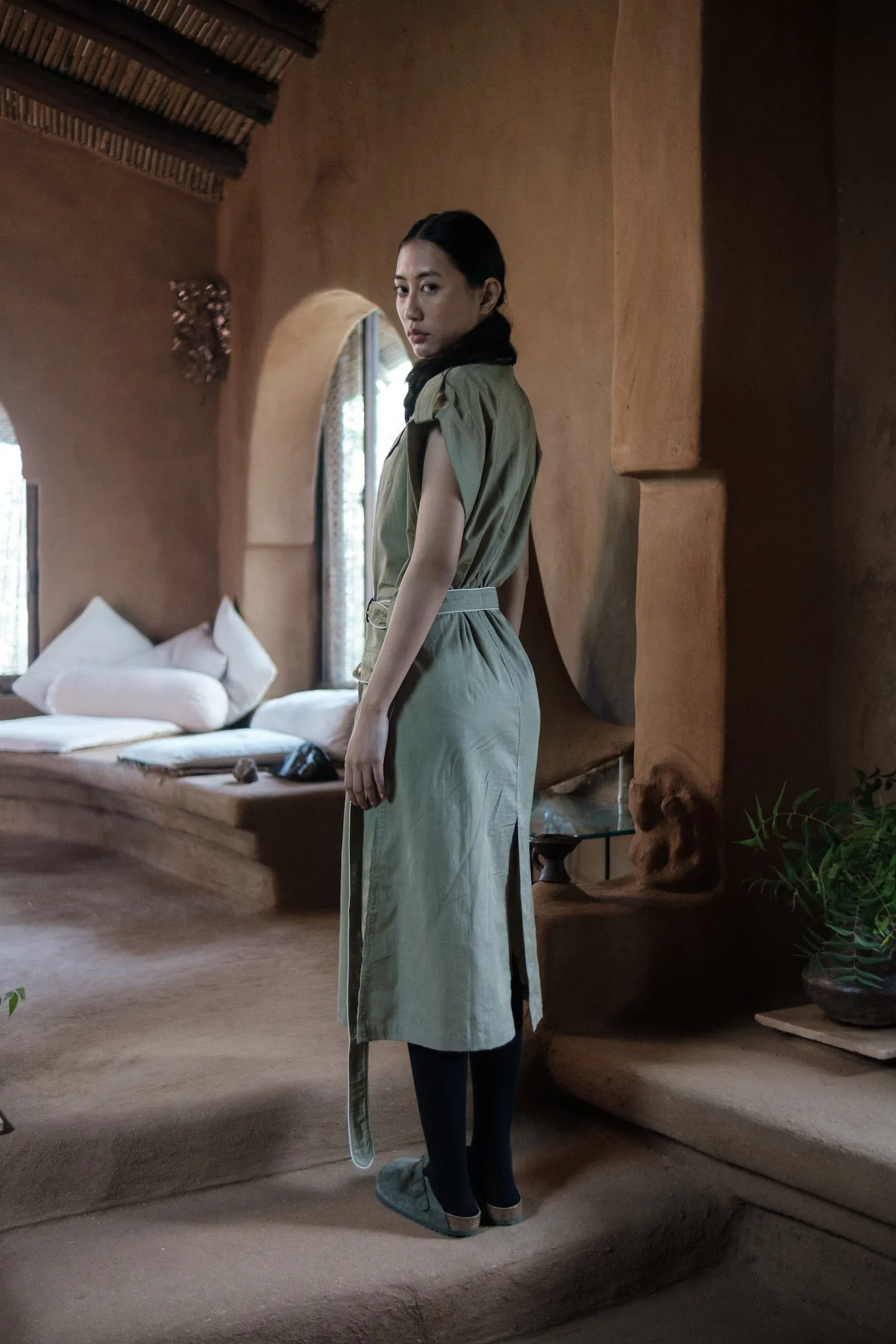 The Terra Tribe Khaki Harajuku Trench
