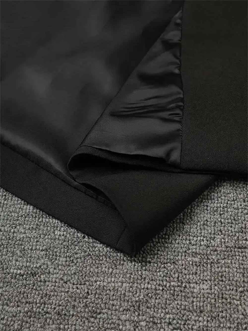 Women Lapel Solid Trench Coat Double Breastedf Long Sleeves Office Trenchcoats Daily Street Coat