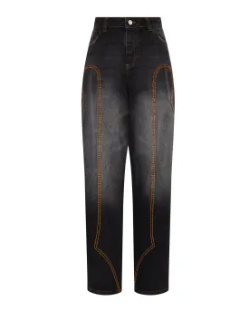 Women's Irongate Panel Denim Jeans - Black