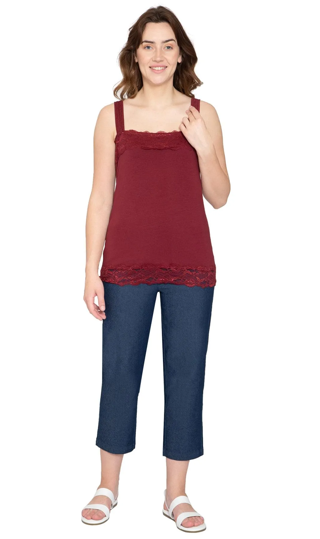 Women's Lace Trim Tank