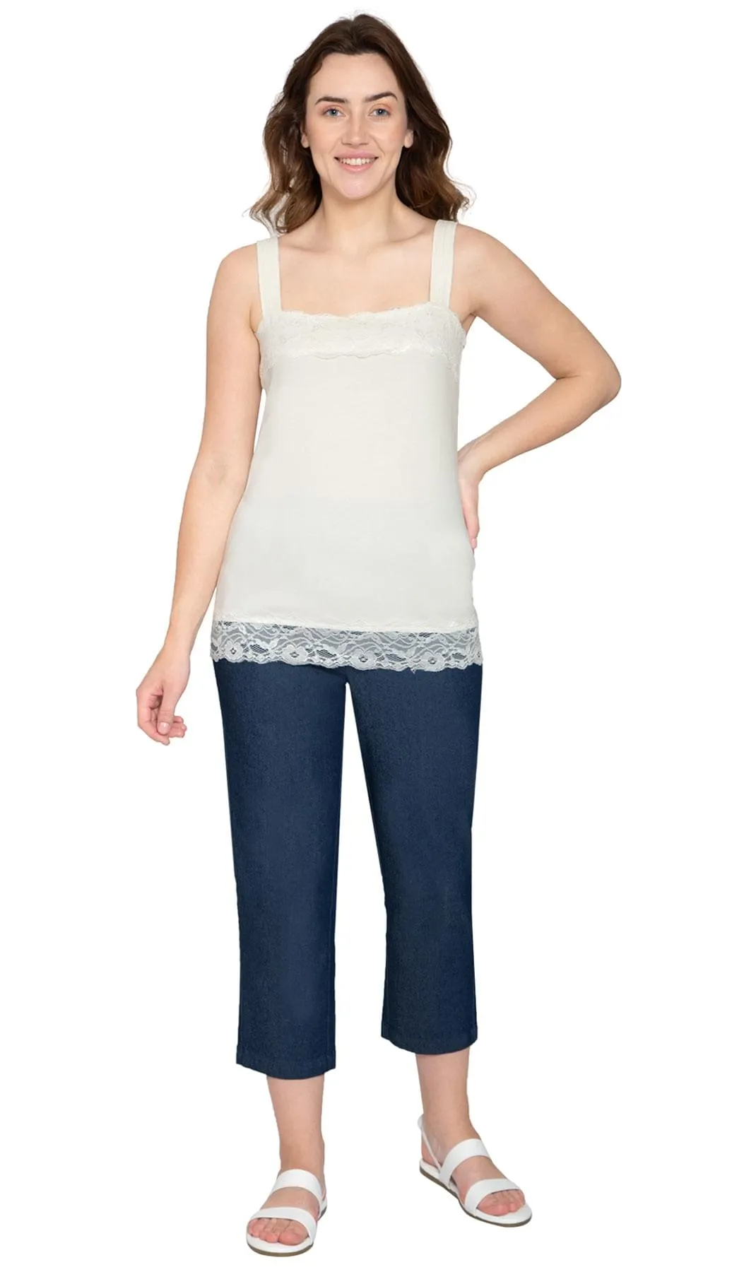 Women's Lace Trim Tank