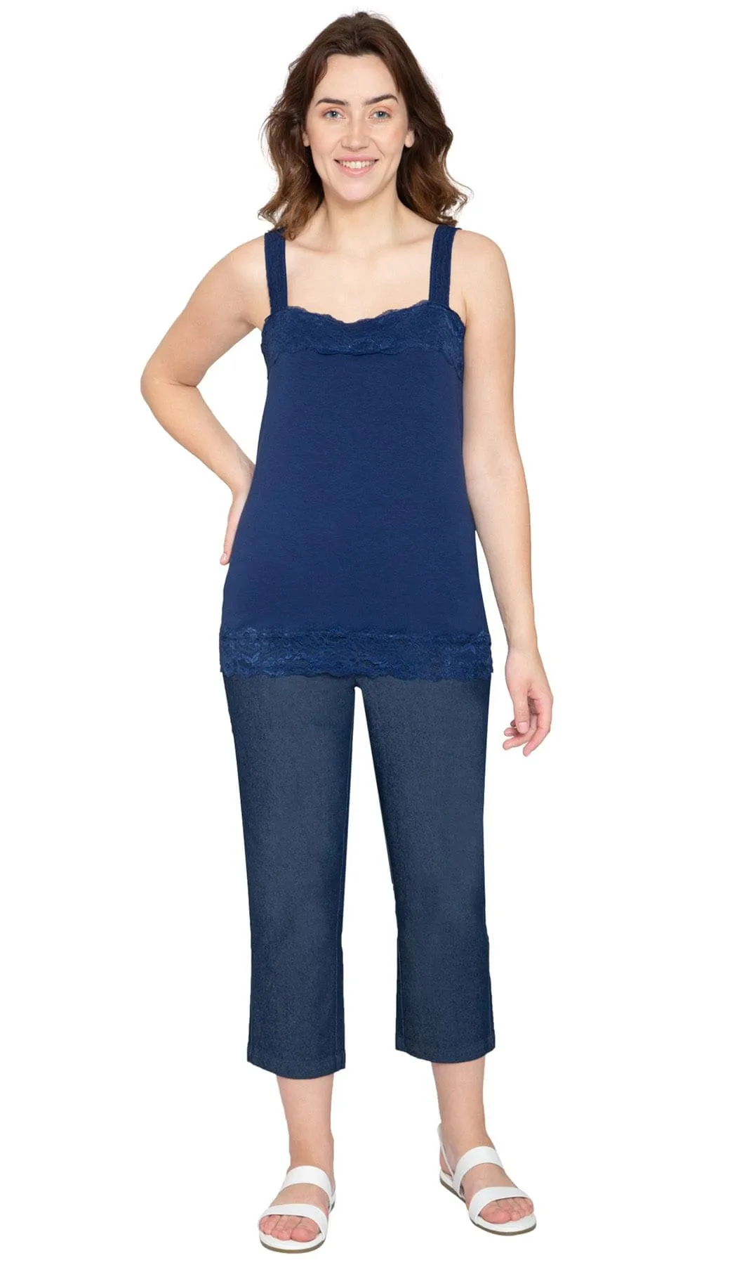Women's Lace Trim Tank