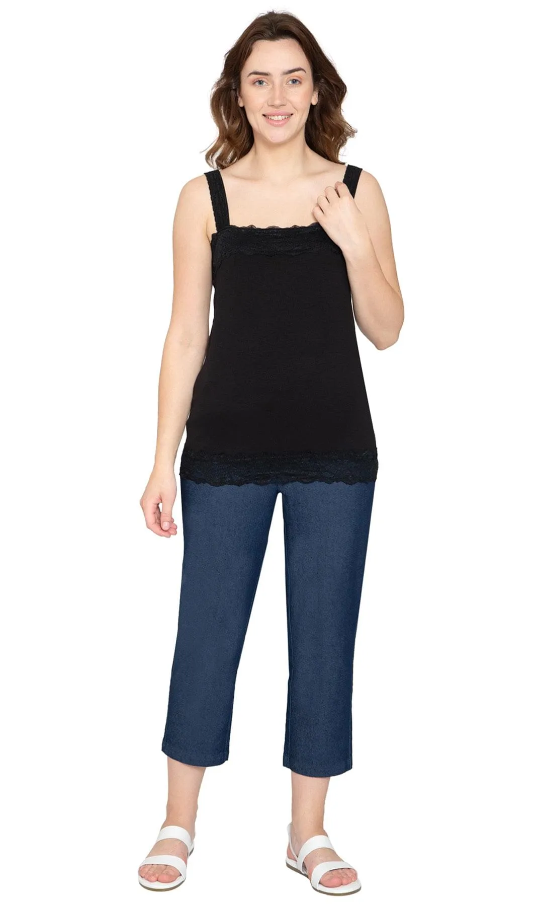 Women's Lace Trim Tank