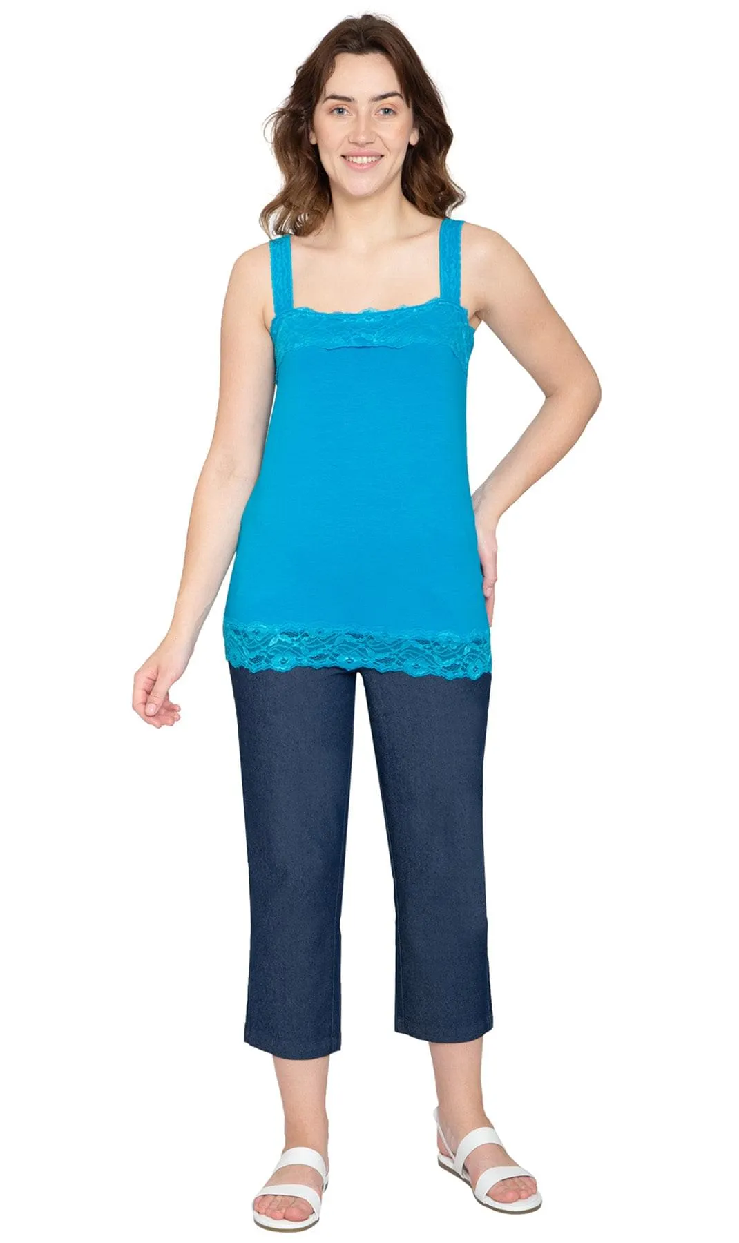 Women's Lace Trim Tank