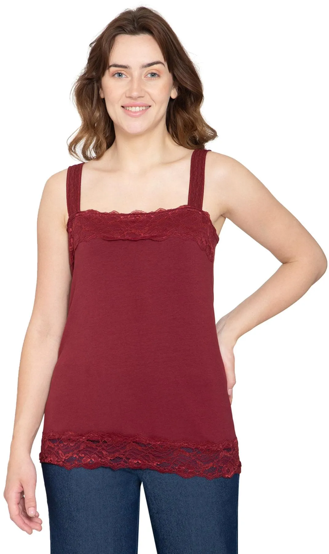 Women's Lace Trim Tank