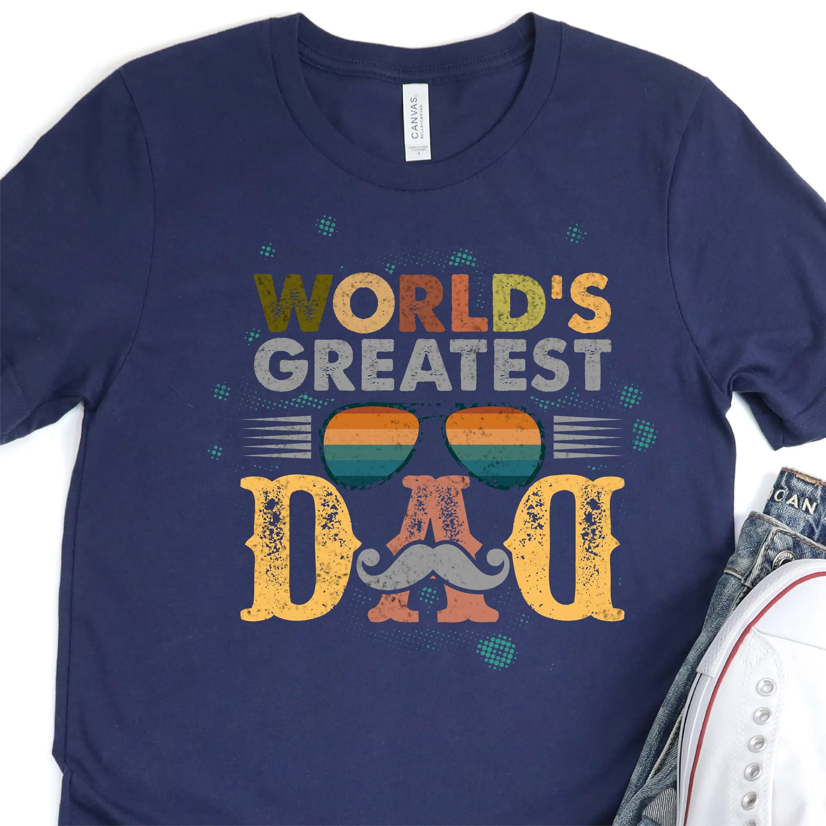 World's Greatest Dad - Father's Day Graphic T-Shirt -  T-shirt T-Shirt For Dad