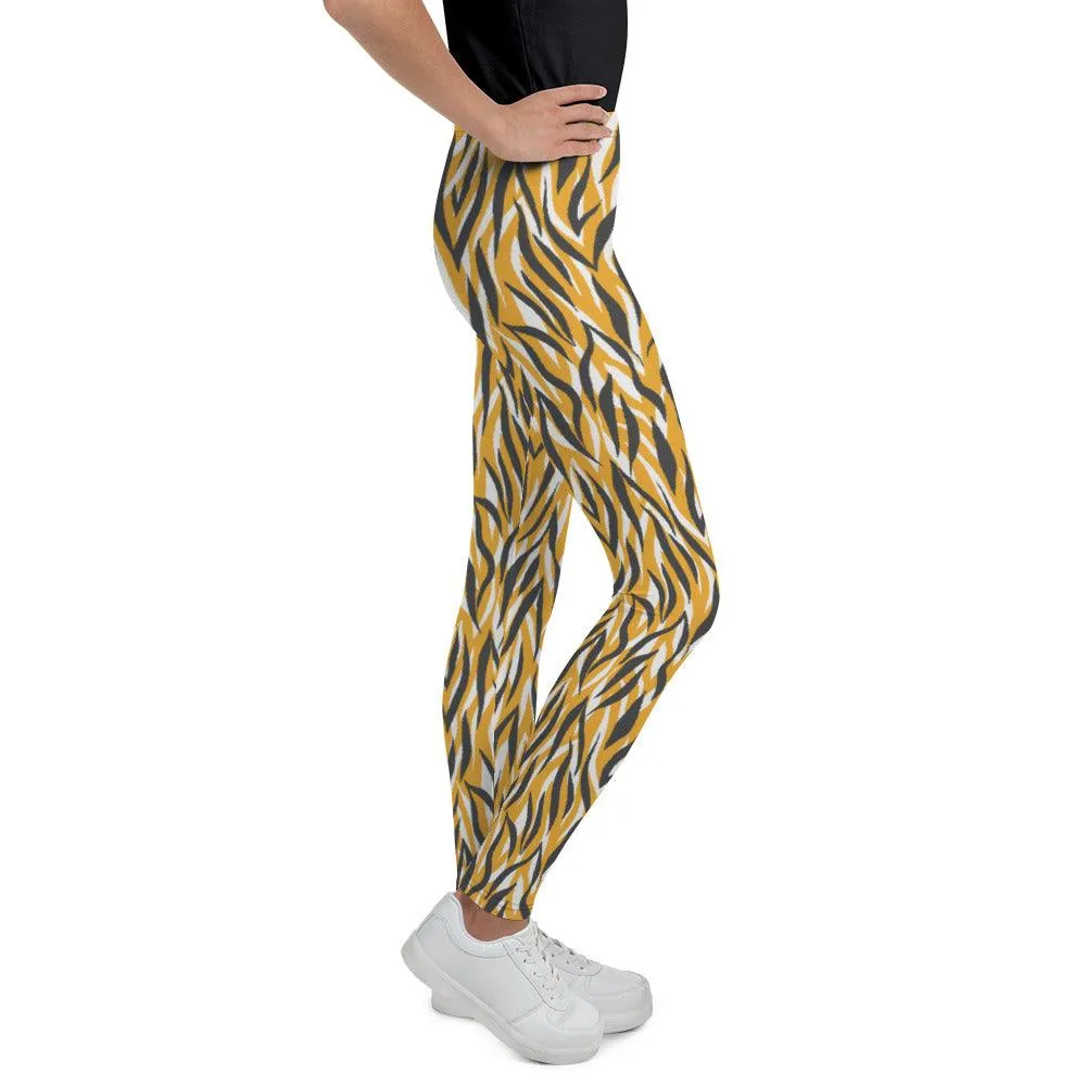 Yellow Animal Print Youth Leggings