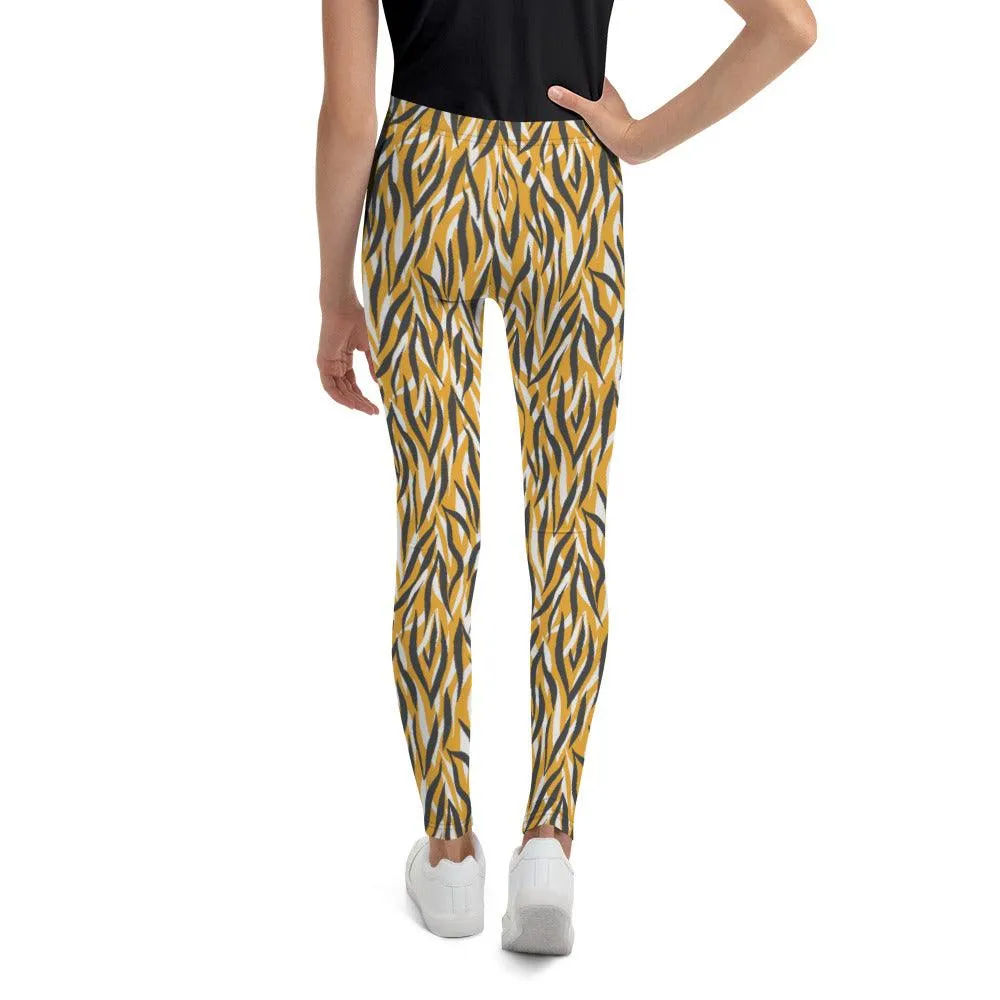 Yellow Animal Print Youth Leggings